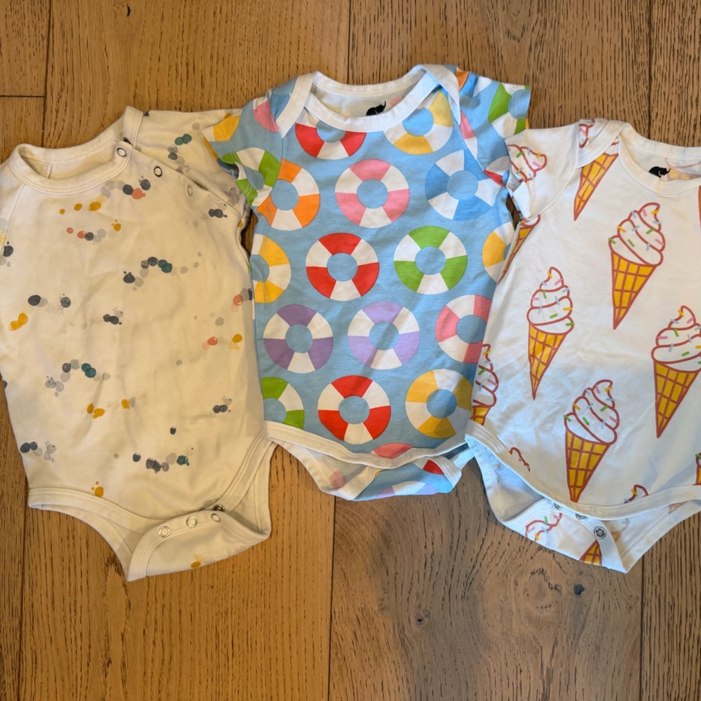 Lot of 3 Baby One-Piece Bodysuits.